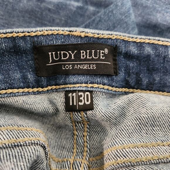 Judy Blue Skinny Fit Button Fly Jeans Stretch High Rise Denim Pants 11/30 - Picture 7 of 9